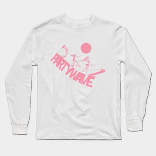 Party Wave Pink Long Sleeve T-Shirt